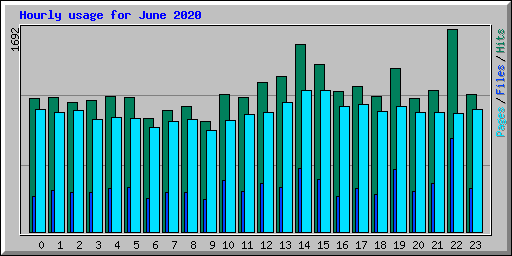 Hourly usage for June 2020