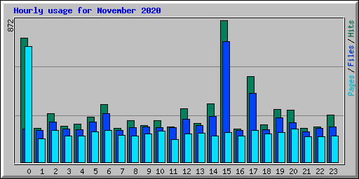 Hourly usage for November 2020