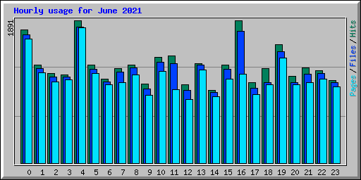 Hourly usage for June 2021